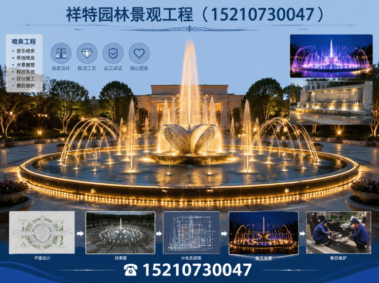 高阳县旱地喷泉展示图